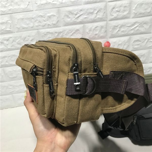 

k8hqb large size canvas shoulder men's messenger mobile phone coin purse large capacity outdoor outdoor sports waist shoulder running b, White