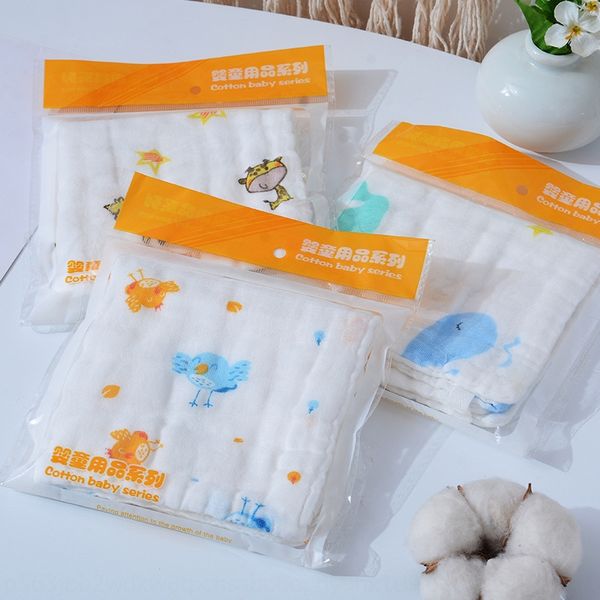 

single-pack gift bag square six-layer cotton gauze baby newborn baby saliva square towel saliva towel towel