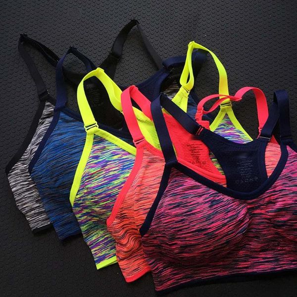 

women sports bra adjustable padded for fitness running gym athletic seamless yoga sports bras shakeproof underwear, White;black