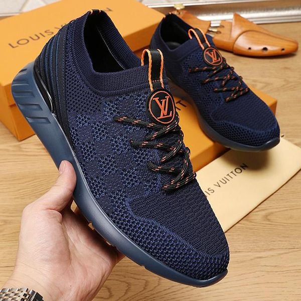 

new 2020 luxury designer men sneaker shoes leather gifts mens sports casual lace -up zapatos de hombre men shoes fashio