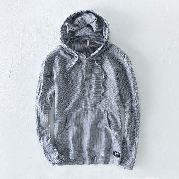 

men's t-shirts loose linen shirts male solid striped cotton t men casual hooded white flax t-shirt m-3xl, White;black