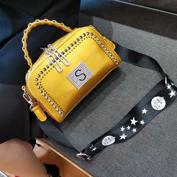 

women fashion bag 2020 new rivet small baguette female pu leadear diomand shoulder bags hand bag for ladies