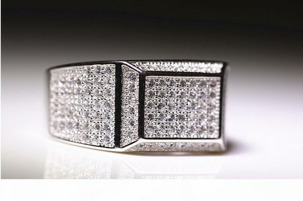 

s victoria вика роскошных ювелирные изделия pave 925 sterling silver полного потрясающие белый сапфир cz алмазные мужчины обручального кольц
