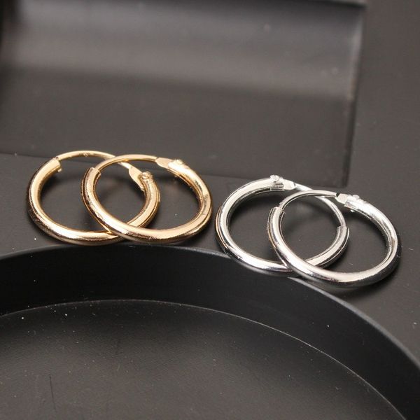 

dia 12mm new fashion simple circle earring the circle ear ring earrings stud circle hoop silver and gold color wholesale ing, Golden;silver