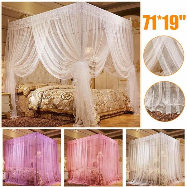 

four corner mosquito netting elegant canopy mosquito net for double bed repellent tent insect reject canopy bed curtain