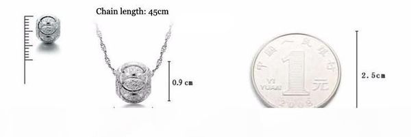 

f diamond ring fine jewelry 100 %925 sterling silver bead pendant necklace for women silver chains statement necklaces wholesale bkn006, Black