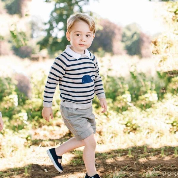 

striped blue whale children's knitted fashionable pullover sweater pullover extra cotton men's sweater