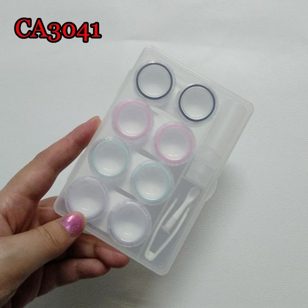 

new large transparent duplex 4-pack contact lenses invisible storage glasses storage box glasses water box ca3041, Blue