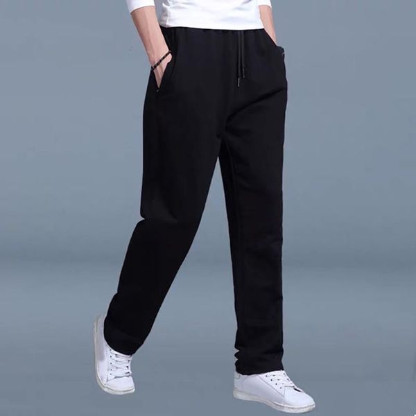 

men's pants beach yoga drawstring casual workout jogging joggers slacks, Black