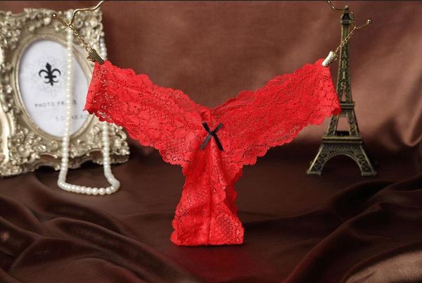 

wholesale womens black lace thongs g-string v-string panties knickers lingerie underwear bragas g-string panties selling, Red;black
