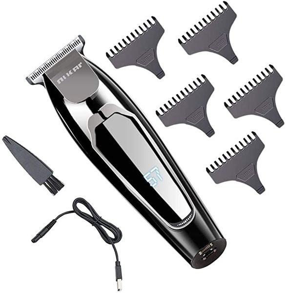 

hair clippers, pro self-haircut cordless kit and beard trimmer 6 in 1, lcd display,usb charging rechargeable waterproof hair trimmer
