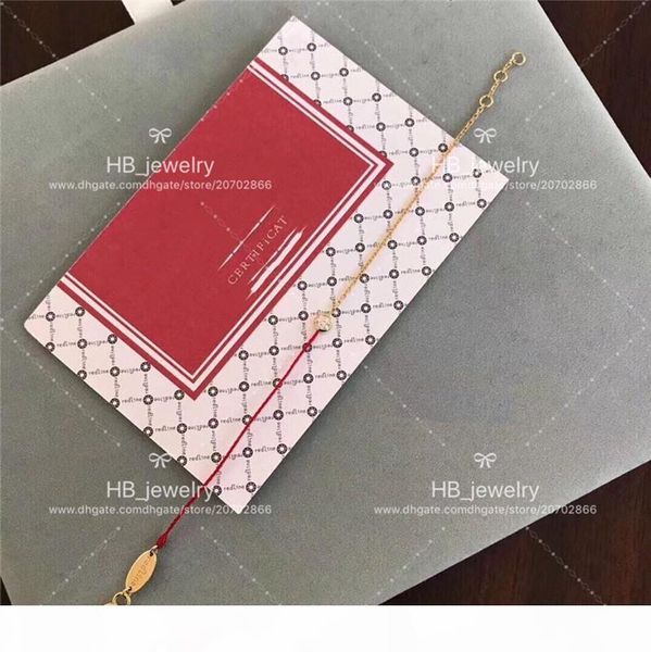 

popular fashion brand high version lucky redline 925 silver bracelet for lady design women party wedding luxury jewelry for bride with box, Golden;silver