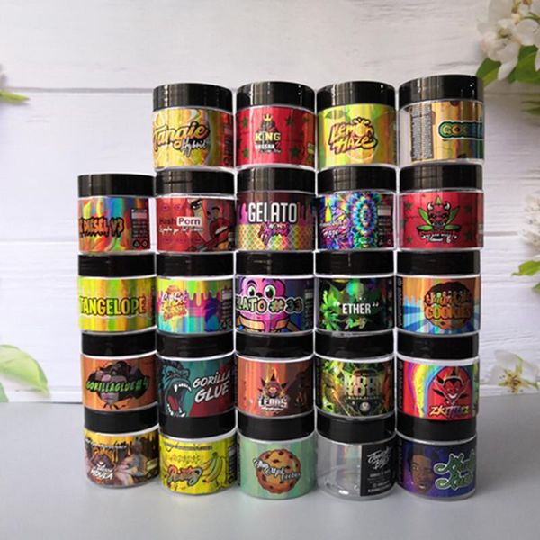 

hologram sticker with 3.5 gram jungle boys thin mint cookies plastic jar tank dry herb flower container with flavor stickers xhlight xcvqk