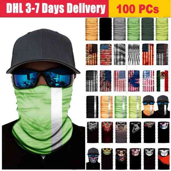 

in us stock, cycling magic head face protective mask neck gaiter biker's tube bandana scarf wristband beanie cap outdoor sports, Black