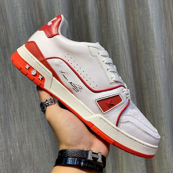 

trainer sneaker luxury men shoes leather big size breathable men shoes casual with origin box zapatos de hombre lace -up style luxury design