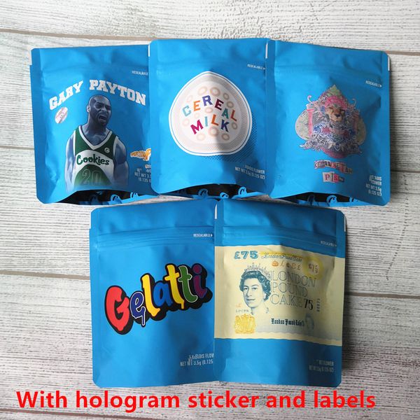 

blue cookies california sf 8th 3.5g mylar childproof bags 420 packaging gelatti cereal milk gary payton cookies bag size 3.5g-1/8 bags