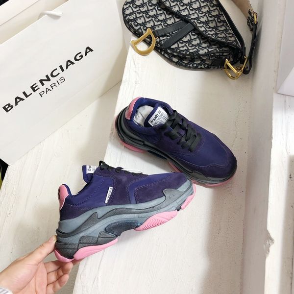 

2020 new st men and women triple s sneakers for couples everyday casual shoes luxury designer high-quality thick-soled breathable sneakers