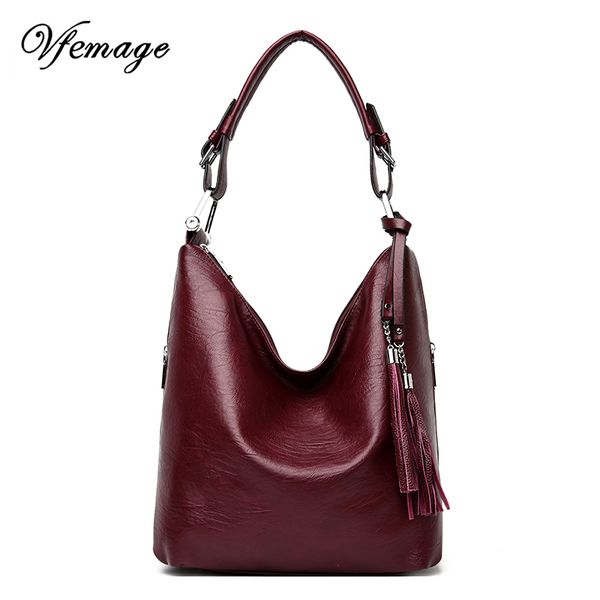 

повседневный vfemage высокого качества tote женщины hobos сумка большая емкость женские сумки на ремне сумки кисточкой дамы top-ручка сумка