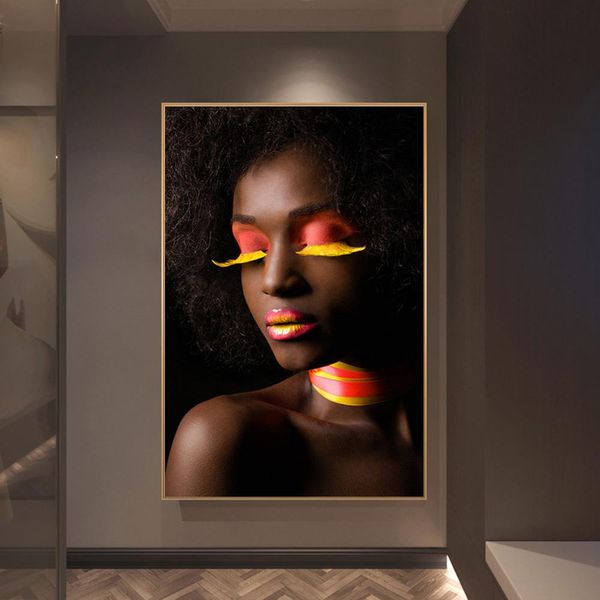

черно-белый african sexy обнаженная женщина холст картина куадрос плакат и распечаток стены искусства для гостиной home decor (без рамки