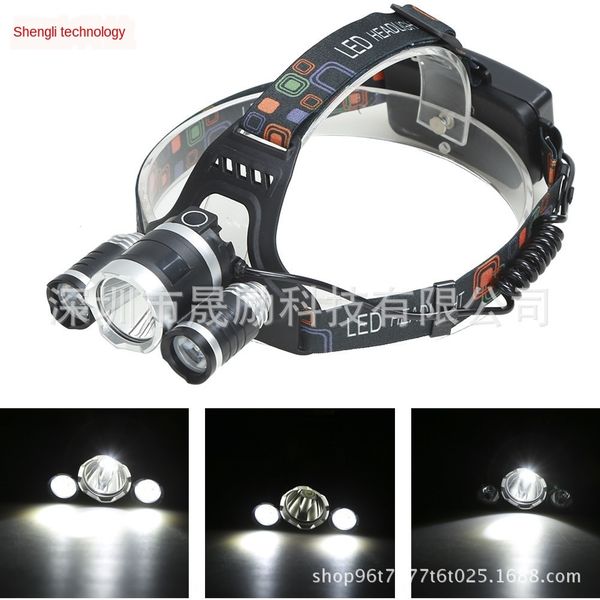 

z3hn5 head high-power three-head outdoor fishing hiking headband head high-power light three-head headlights headlights light outdoo