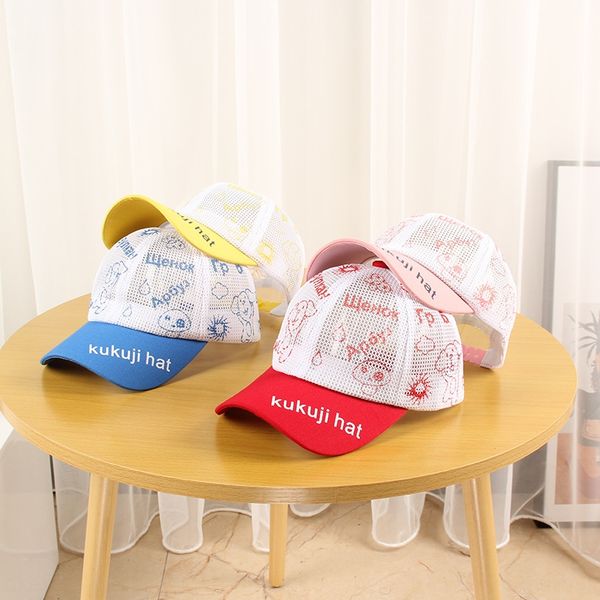 

children's fashionable summer duck full-screen men women cap cap printing pig cartoon sun hat outdoor pupil men's and women's, Blue;gray