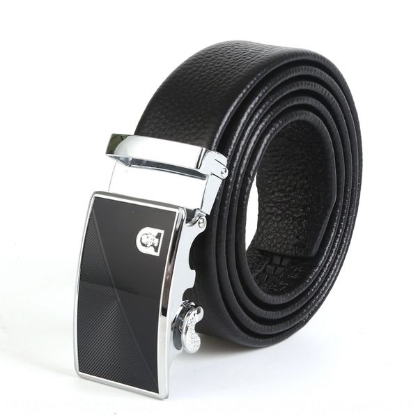 

29t0j men's head leather automatic buckle casual all-match high-end cowhide men's head leather automatic buckle belt casual all-ma, Black;brown
