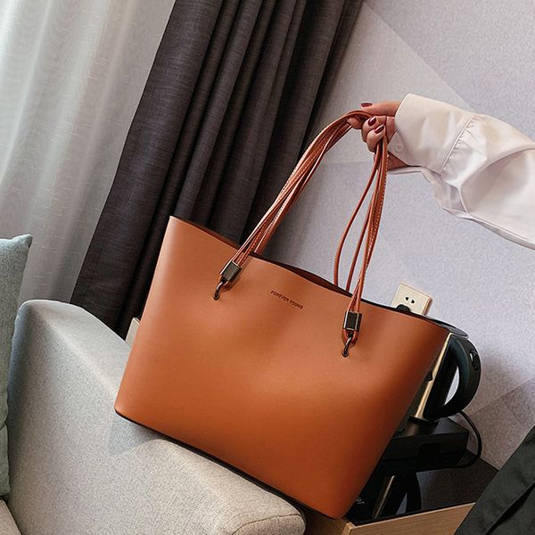 

women bag solid women's pu leather handbags luxury lady hand bags with purse pocket women messenger bag big tote sac bols