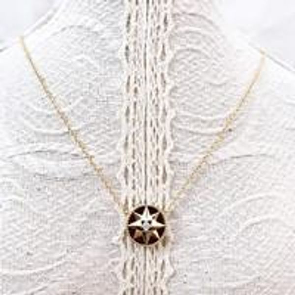 

trend with partner yang ying angelababy that necklace female blue compass clavicle chain short paragraph jewelry silver