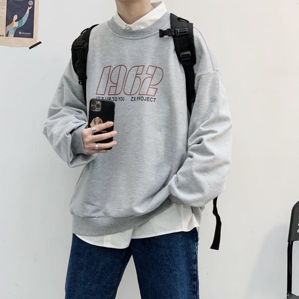 

новые мужские printed фуфайки 3 цвета streetwear мужчины вскользь толстовки с длинным рукавом o-образным вырезом мужские пуловеры moletom, Black