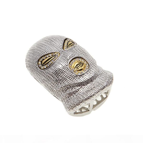 

hip hop csgo pendant necklace mens punk style 18k alloy gold silver plated mask head charm pendant cuban chain