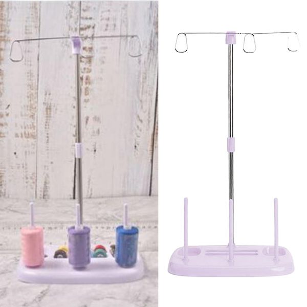

stable 3 thread spool holder stand set for household embroidery sewing machines accessories, Black
