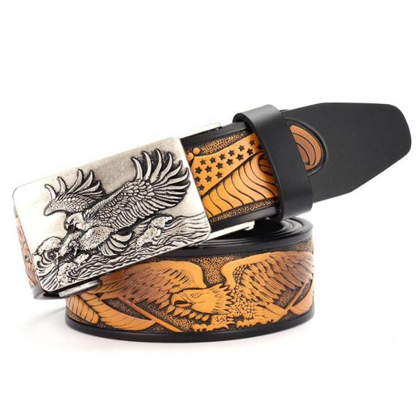 

leather belts for men men's leather belt automatic buckle 35mm ratchet belts casual belt length:110-125cm, Black;brown