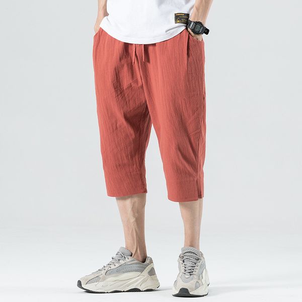 

men's shorts long fashion clothing summer breeches streetwear cotton light color male bermuda cargo 4xl large size, White;black