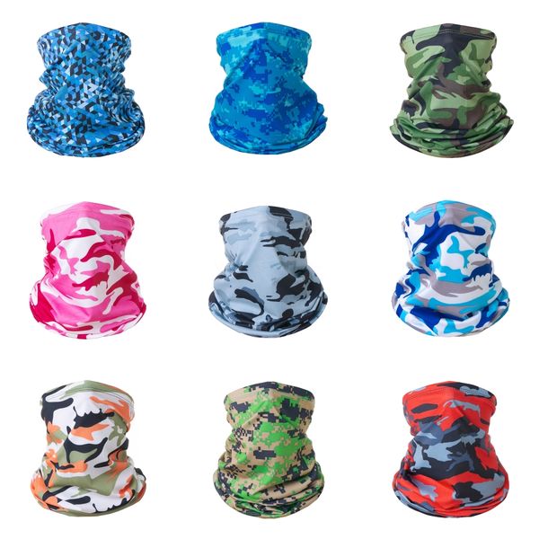 

naxjg 2020 new camo cycling headwear scarfs bandanas ciclismo neck warmer scarfs fishing camouflage bandana man face mask windproof#801, Black