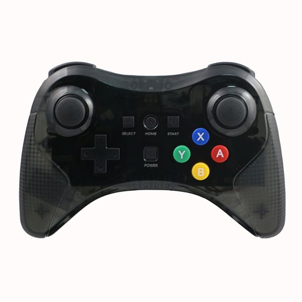 

wii u controller pro wireless headset for wii u console-wireless bluetooth+anti-skid stripe+color key+black transparent shell