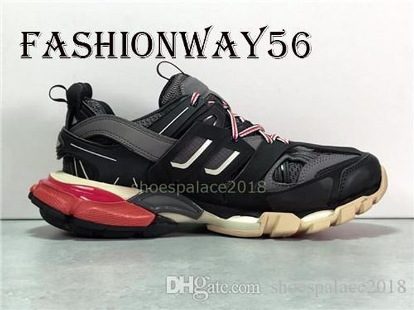 

men women casual shoes track 3.0 sneakers luxury designer tess paris men gomma maille black low track 3m triple s outdoor chaussures