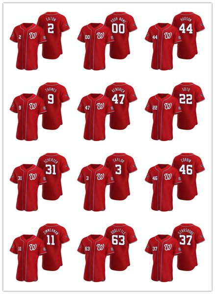 

washington nationals men women youth 7 trea turner 22 juan soto scarlet authentic 2020 alternate patch jersey, Black