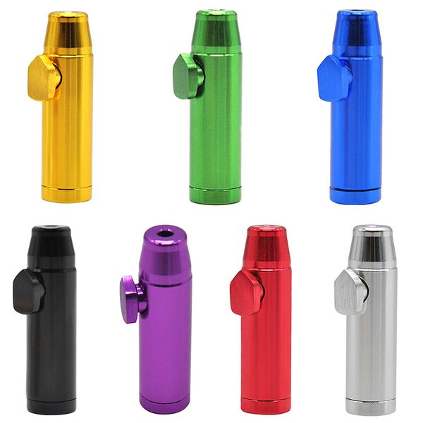 

mini design clean shape pipes colorful tube snuff many colors bullet easy carry metal smoking pipe unique twldf