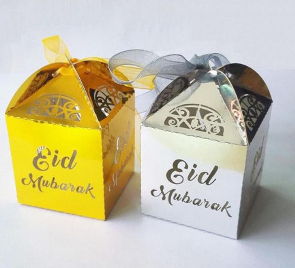 

gift wrap 24pcs gold eid mubarak candy box favor diy paper boxes happy islamic muslim al-fitr ramadan decor party supplies