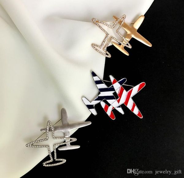 

day korea small aircraft brooch brooch pin fashion badge badge retro wild hipster clothes with accessories, Gray