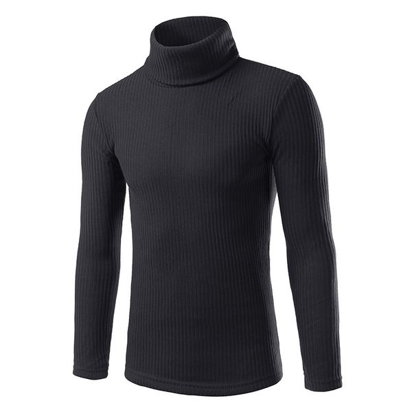 

mens autumn and winter new fashionable slim casual turtleneck sweater, White;black