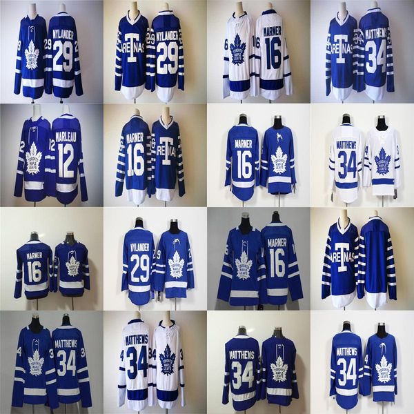 

2018 леди дети кленовые листья 34 auston matthews 16 micch marner 29 william neylander 12 garret sparks blank hockey jerseys сшитые синий бе, Black;red
