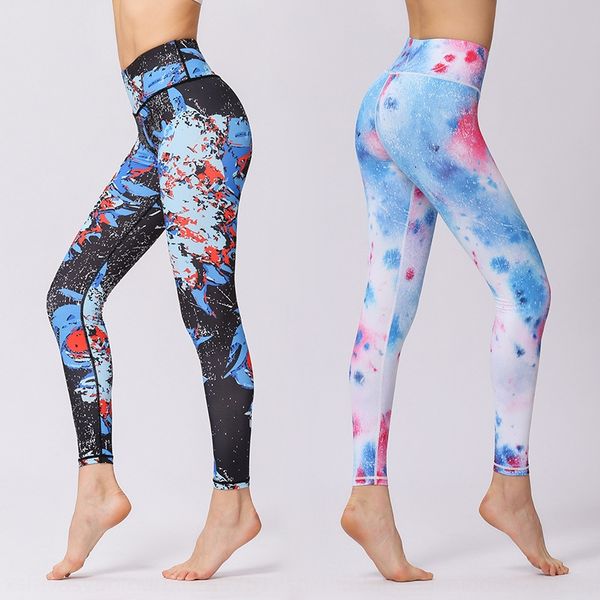 

new raindrop series printed clothes yoga pants women's dance fitness pants yoga clothes, White;red