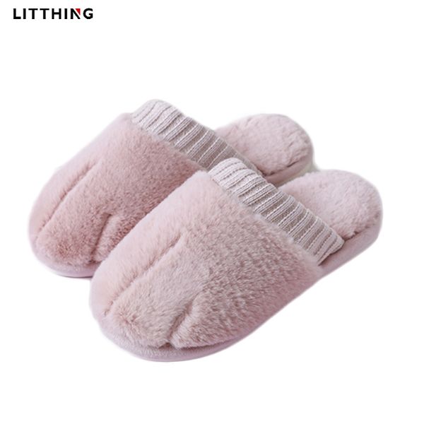 

litthing bottom home slippers cotton warm shoes women indoor floor slippers non-slips shoes for bedroom house woman, Black