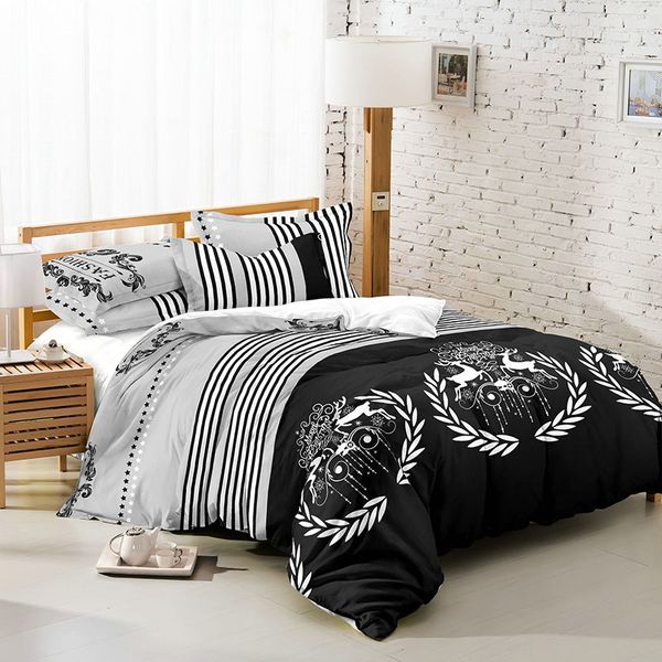 

bedding sets simple style bed linen quilt cover  pillowcase sheet love series home