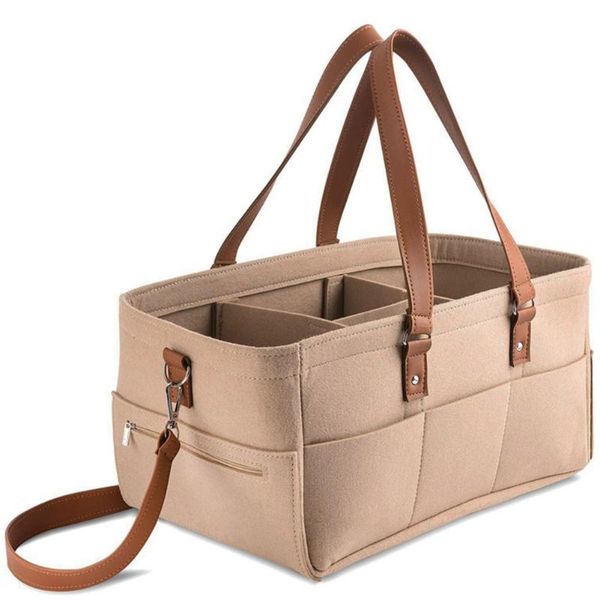 

felt diaper organizer mummy bag shoulder crossbody felt bag multifunction storage handbag for outdoor camping picnic bags tote