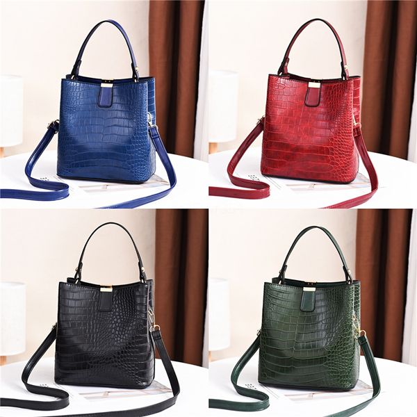

foxer women handbags purse lady split leather shoulder bag crocodile pattern messenger bag female luxury tote large capacity#389