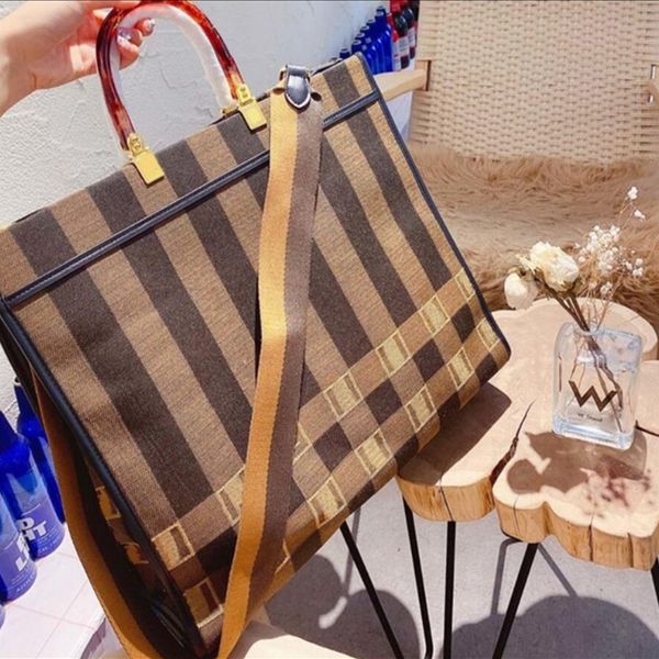 

fashion women's shopping bag lady tote bag designer crossbody bag letter messenger bags two color canvas shoulder bags