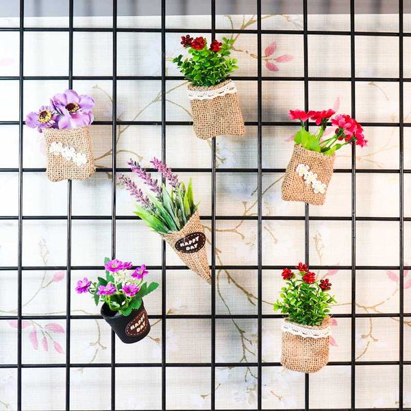

zinmol 1 pc new simulation flower linen bags plants fridge magnet sticker vivid colorful fake flower for home lounge bar coffee