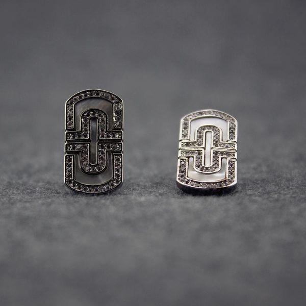 

parentesi silver earring personalities stud designer luxury women party romantic mother of pearl big earrings, Golden